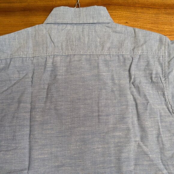 New Ely & Walker Mens Solid Gray/Blue Ultra-Press Western Button Up Shirt Sz 14 - Picture 12 of 16